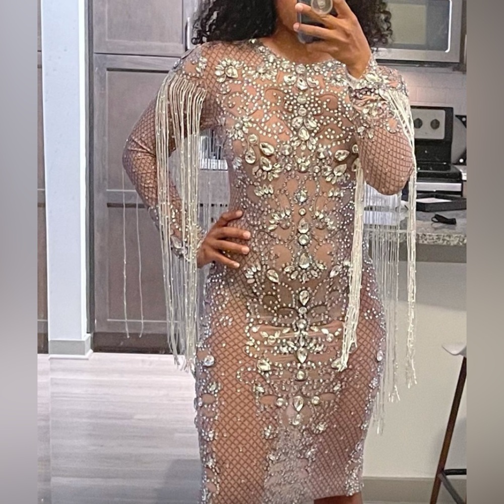 Angel Brinks Custom Midi Gown size (2-4)